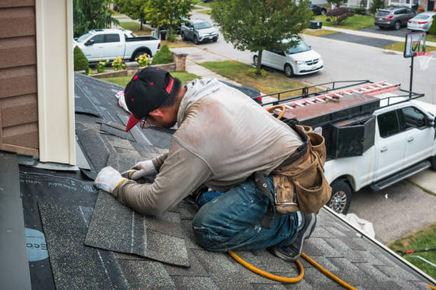 Professional Flat Roof Repair technician working in Walhonding, OH
